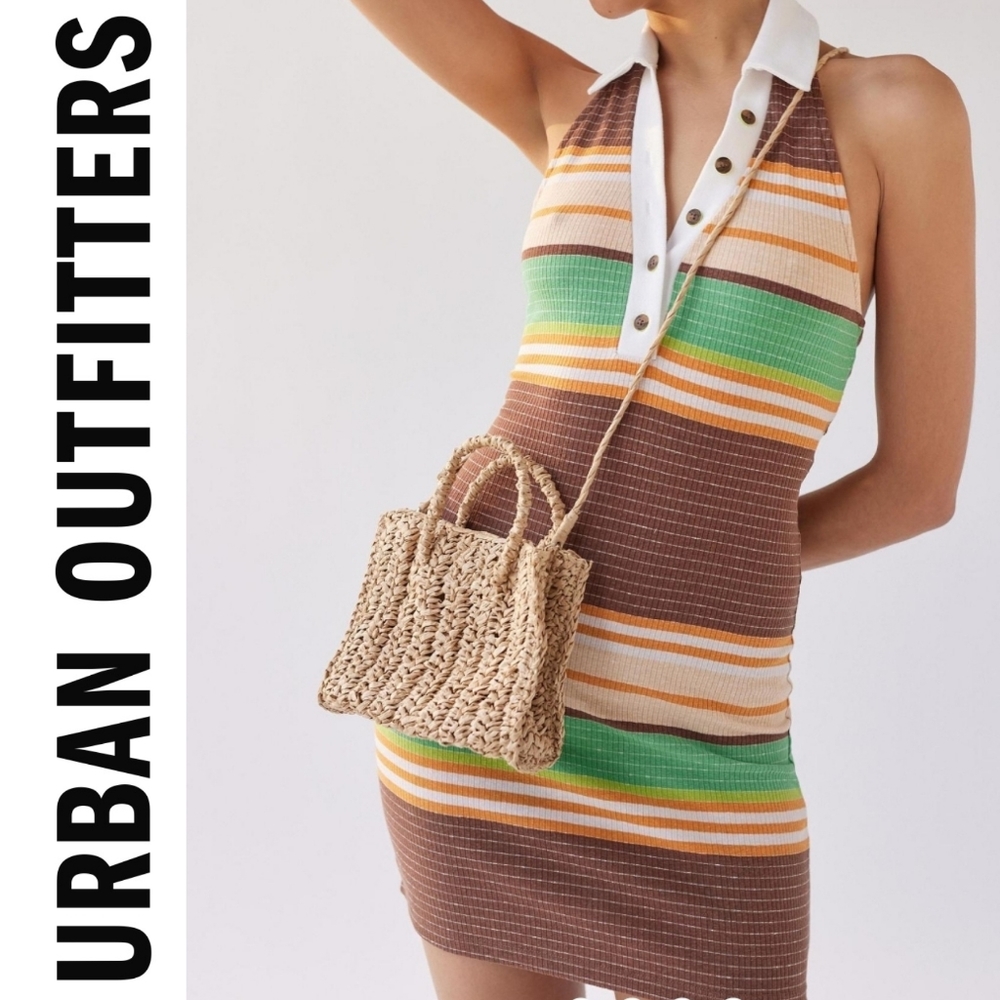 UO Dalton Striped Ribbed Knit Mini Dress
